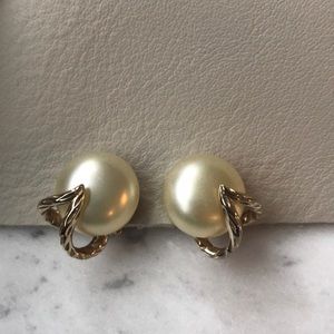 Funky Vintage Faux Pearl CLIP-ON Earrings